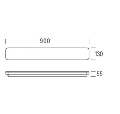 Anbauleuchte Led Slice Long 90 Weiss, 24/32w, 3000/4000k, IP54, Phasedim