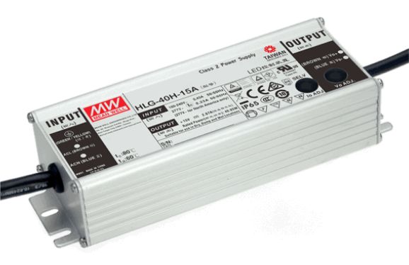 LED-Stromversorger, HLG-40H-24A, Mean Well 40W IP65