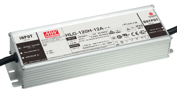 LED-Stromversorger, HLG-120H-24A, Mean Well 120W IP65