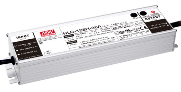 LED-Stromversorger, HLG-185H-24A, Mean Well 185W IP65