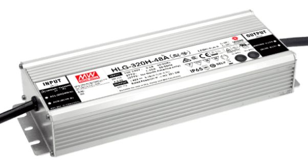 LED-Stromversorger, HLG-320H-24A, Mean Well 320W IP65